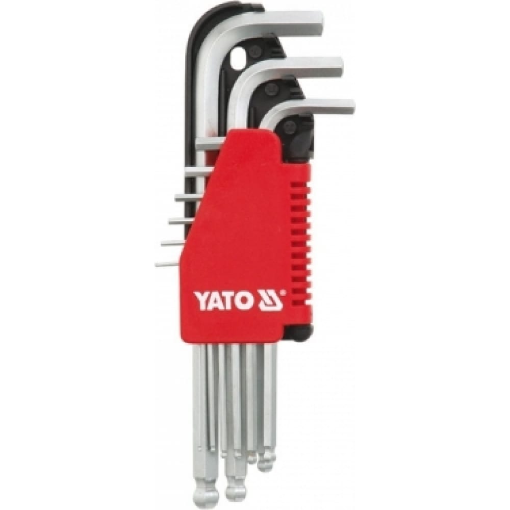 YATO 9-Piece Hex Key Set, 1.5-10 mm with Ball End YT-0506