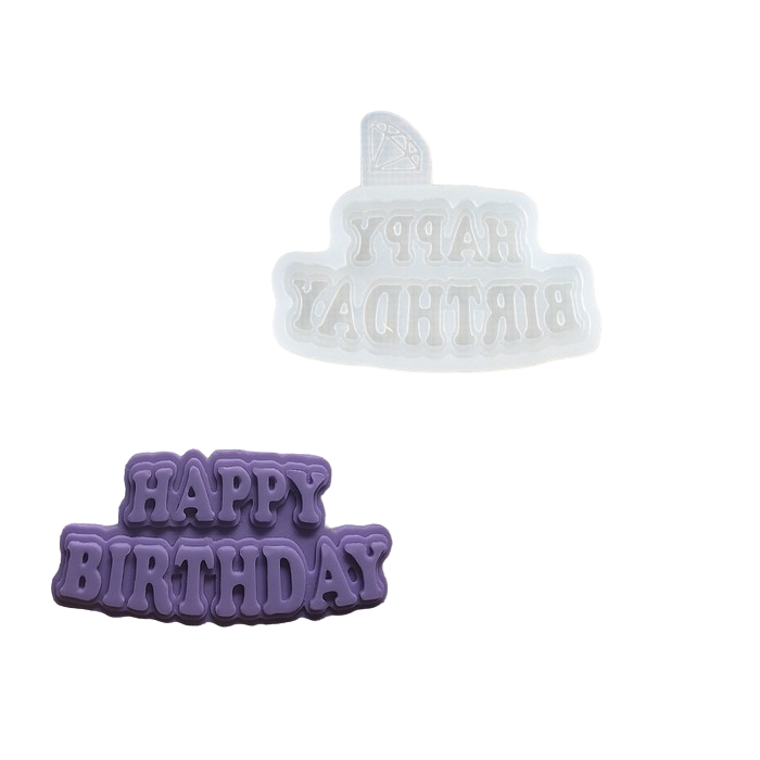 

Молд Happy Birthday, цвет прозрачный