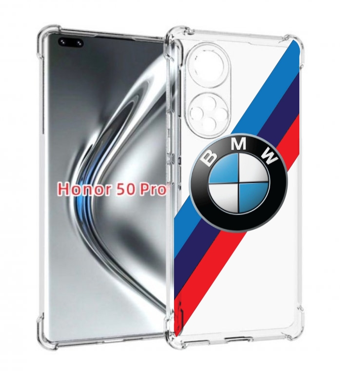 

Чехол бампер MyPads Лого-BMW мужской для Honor 50 Pro/Nov, Прозрачный, Tocco