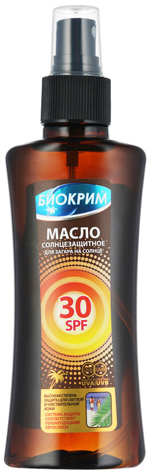 

Масло для загара Биокрим SPF 30 150мл