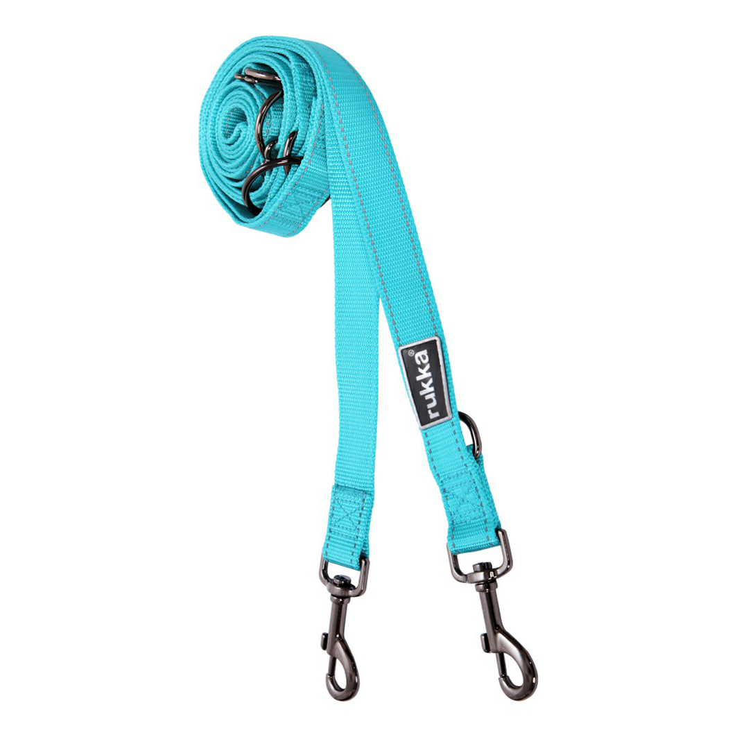 фото Поводок-перестежка для собак rukka pets bliss multi leash голубой р s