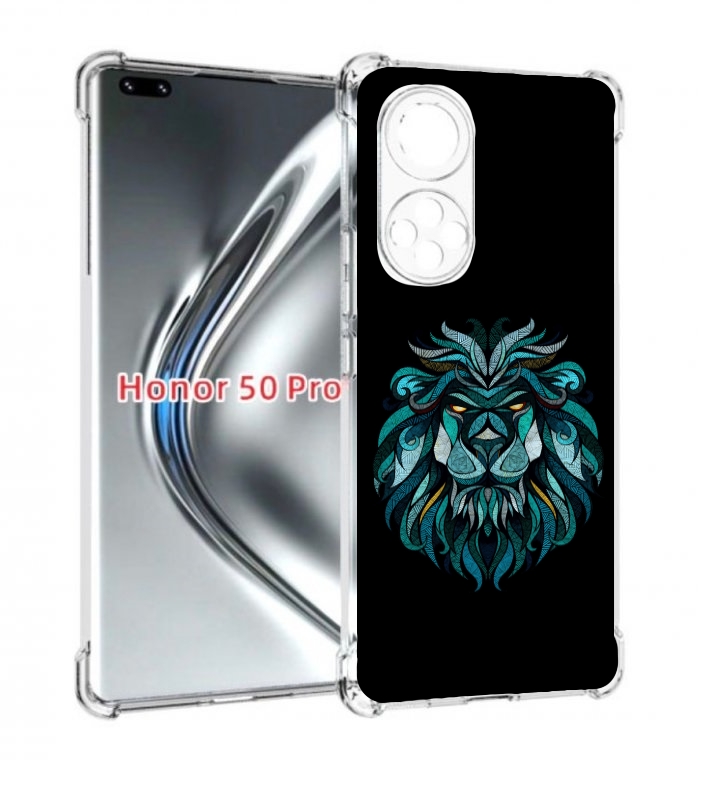 

Чехол бампер MyPads Лев-красивый-зеленый для Honor 50 Pro, Прозрачный, Tocco