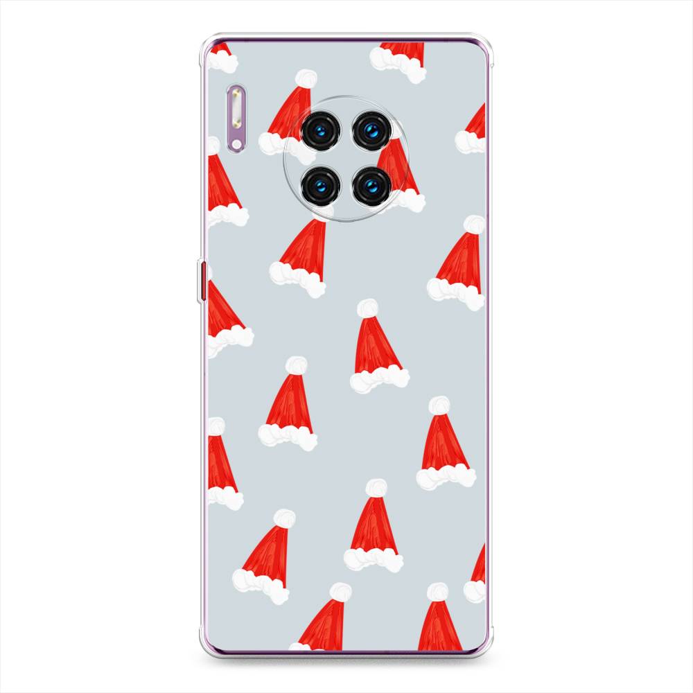 

Чехол на Huawei Mate 30 Pro "Новогодние шапочки", Белый;красный;серый, 610450-5