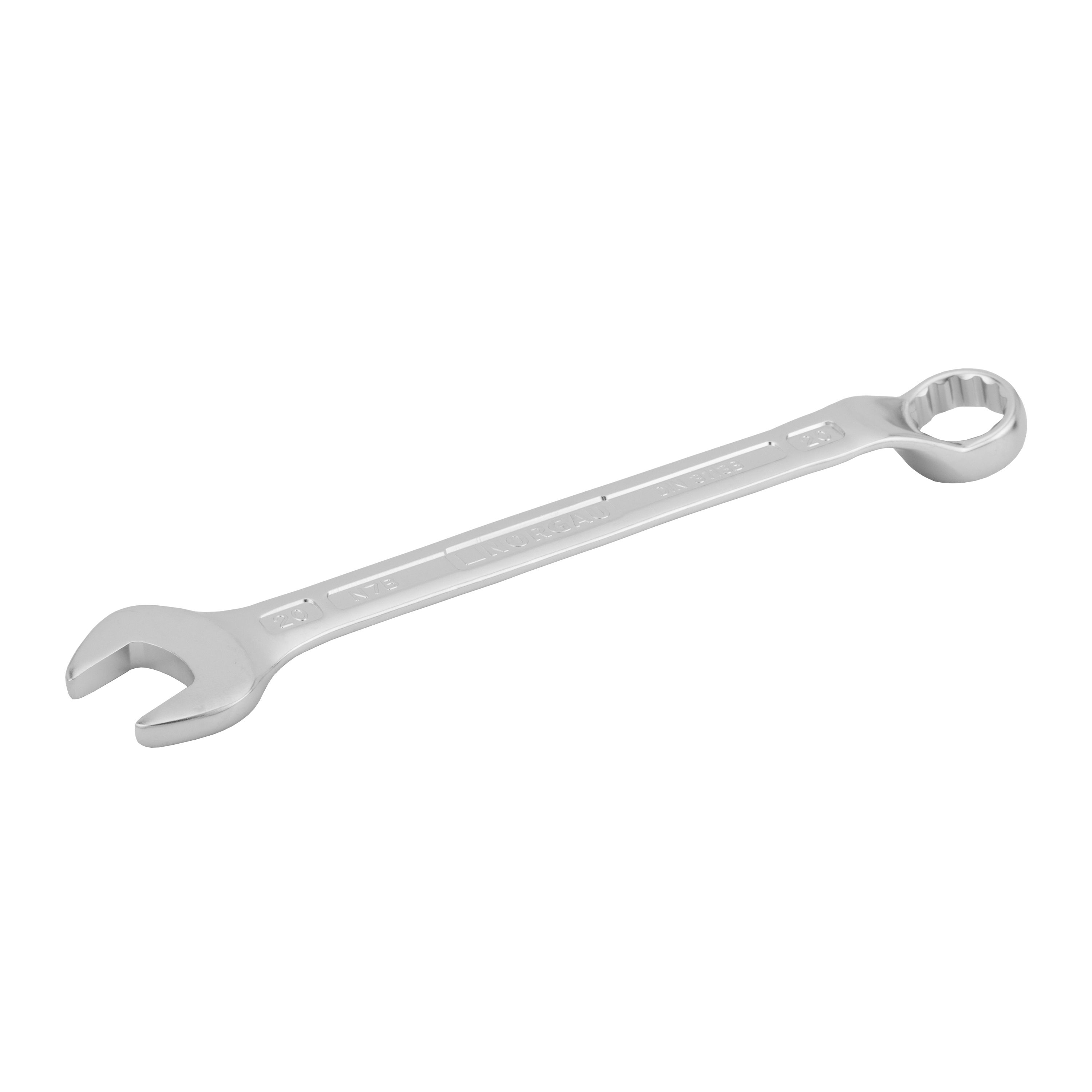 

Ключ гаечный 20 мм, NORGAU Industrial комбинированный изогнутый, 250 мм, SKE-169-224