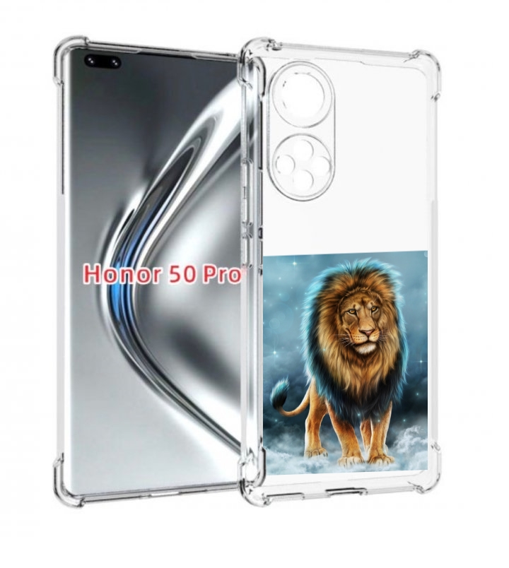 Чехол бампер MyPads Лев-в-тумане для Honor 50 Pro/Nova 9