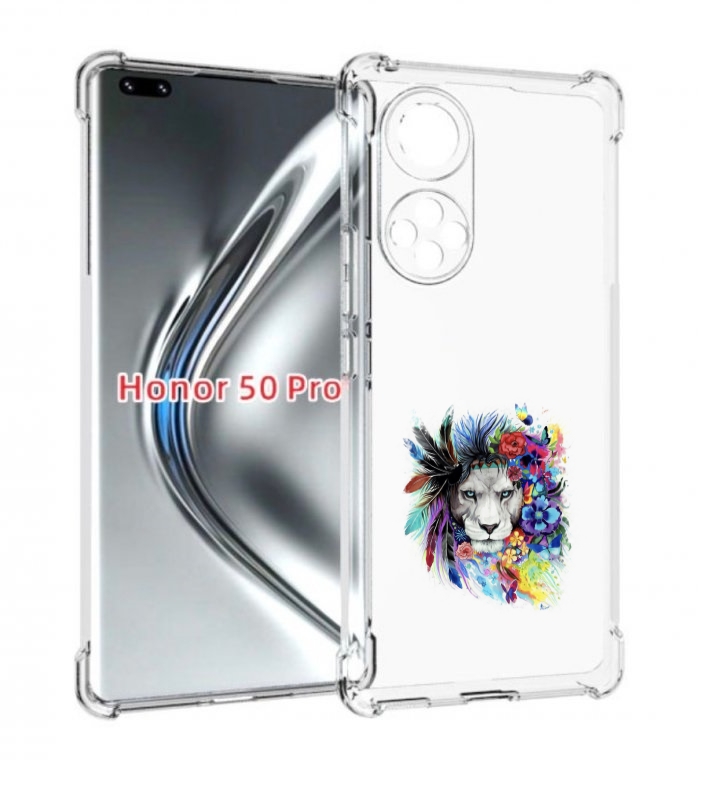 

Чехол бампер MyPads Лев 2 для Honor 50 Pro/Nova 9 Pro про, Прозрачный, Tocco