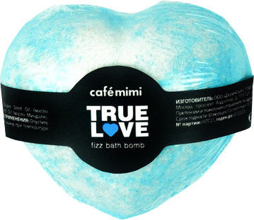 Гейзер для ванны Cafe Mimi Настоящая любовь голубой 115г гейзер для ванны cafe mimi настоящая любовь розовый в форме сердца 115 г