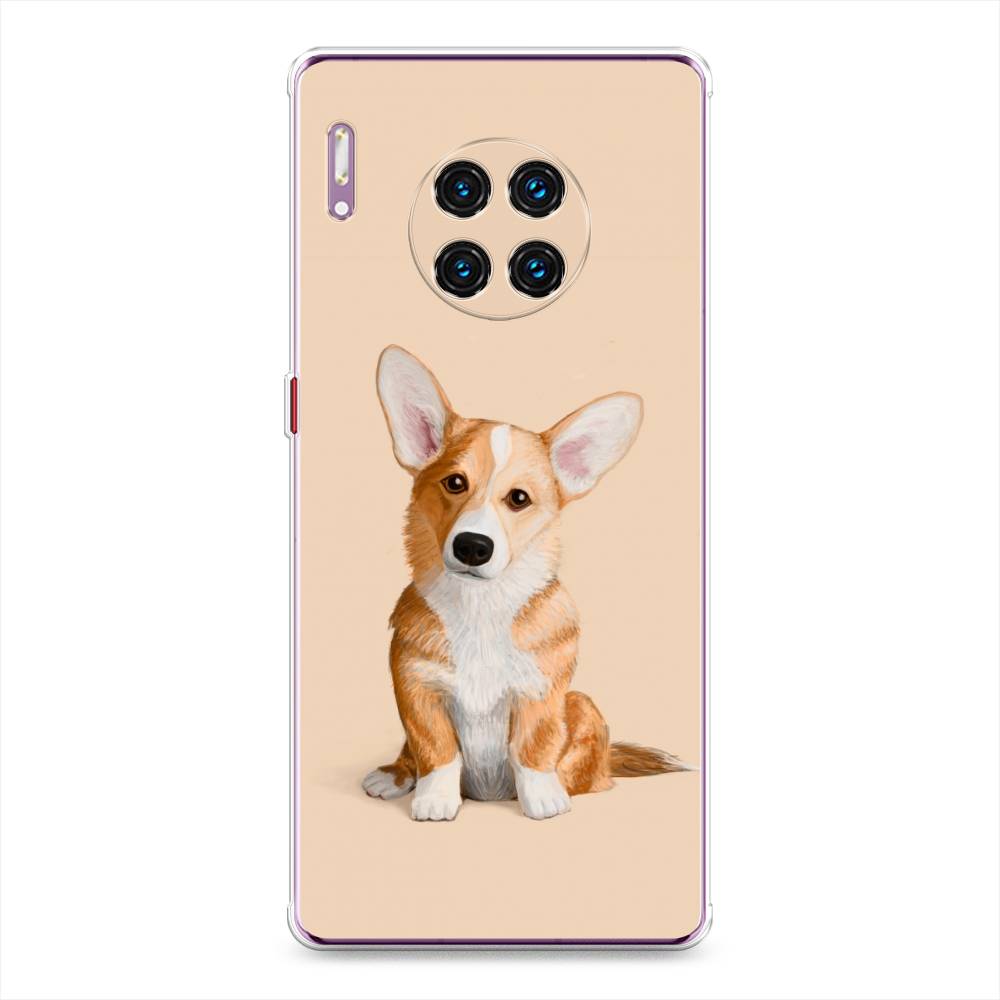 

Чехол на Huawei Mate 30 Pro "Грустный Корги", Коричневый;бежевый, 610450-1