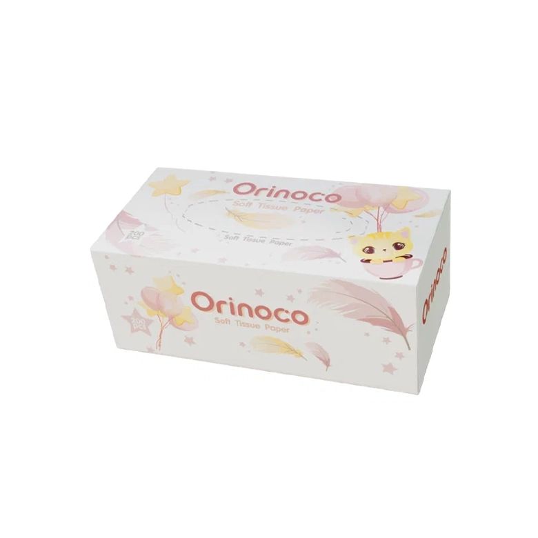

Салфетки бумажные Orinoco 200 штук косметические мягкие без отдушки, Белый