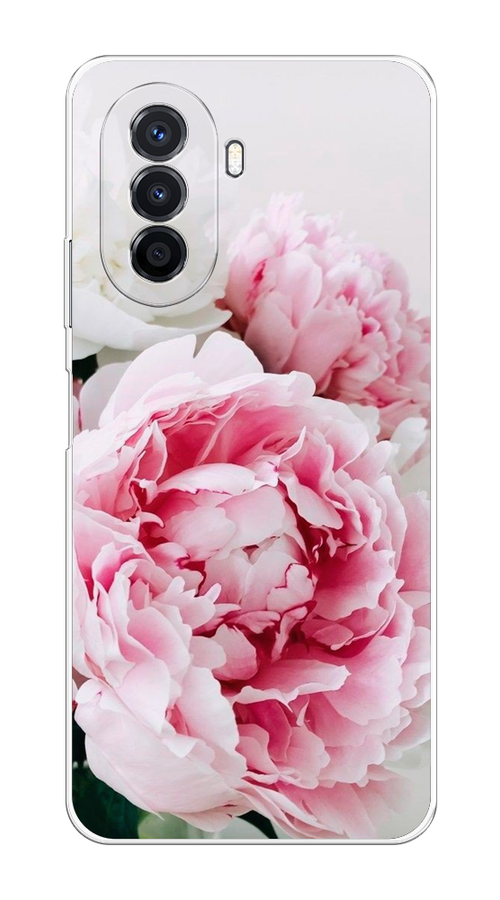 

Чехол на Huawei Nova Y70 "Розовые и белые пионы", Розовый;белый, 6109150-2
