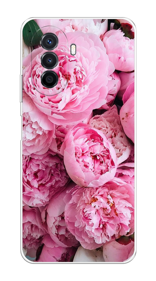 

Чехол на Huawei Nova Y70 "Розовые пионы", Бежевый;розовый, 6109150-2