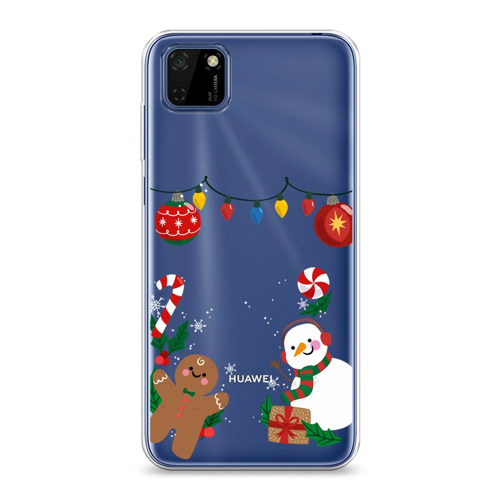

Чехол на Huawei Y5p "Новогоднее настроение", Коричневый;красный;зеленый, 6103750-5
