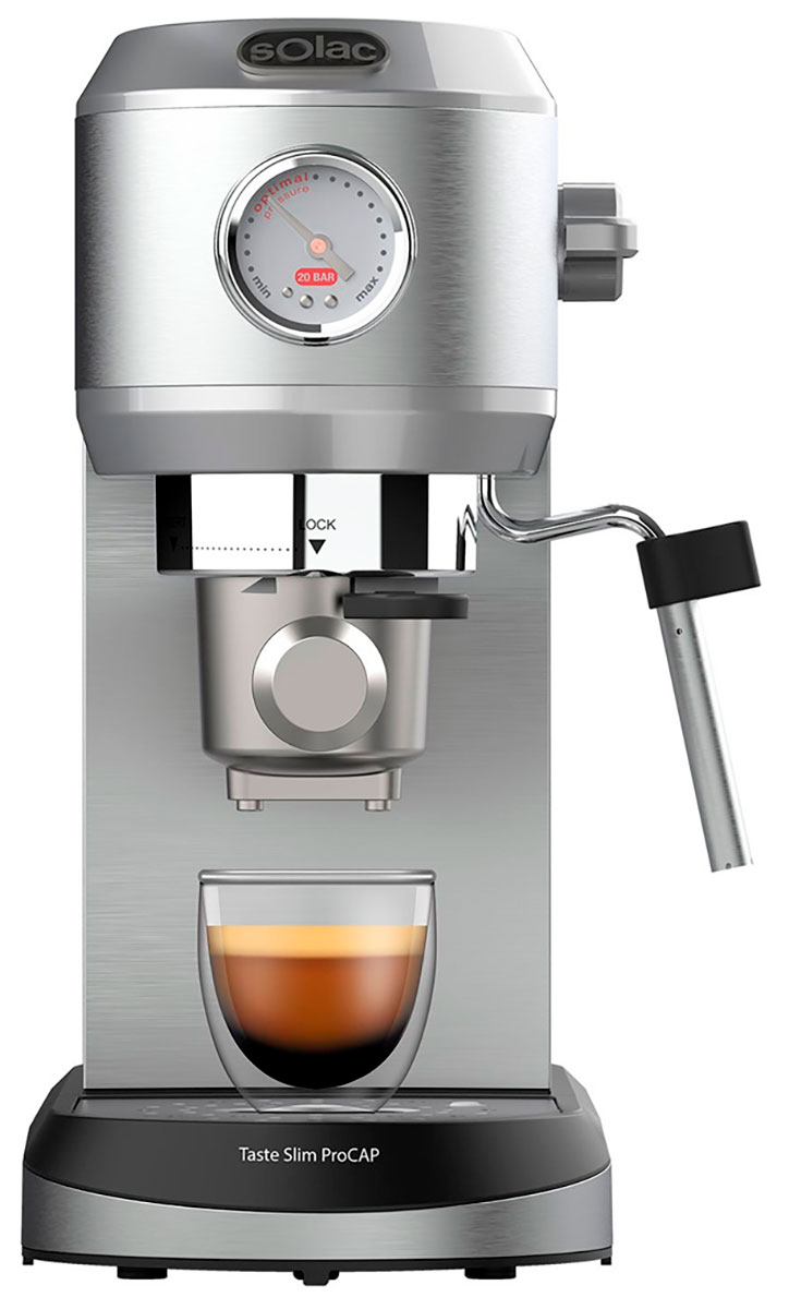 Рожковая кофеварка Solac Taste Slim ProCAP серебристая piet boon base чашки для кофе 4 шт