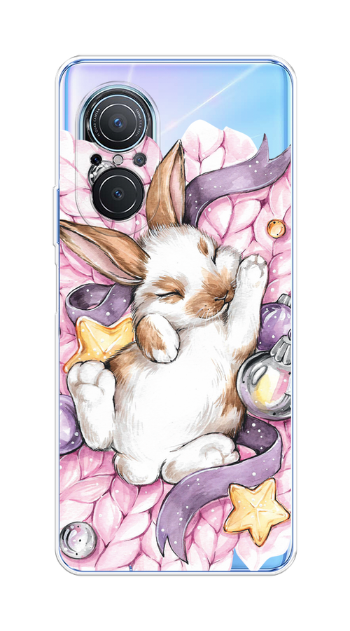 

Чехол на Huawei Nova 9 SE "Кролик спит", Розовый;белый, 6107250-5