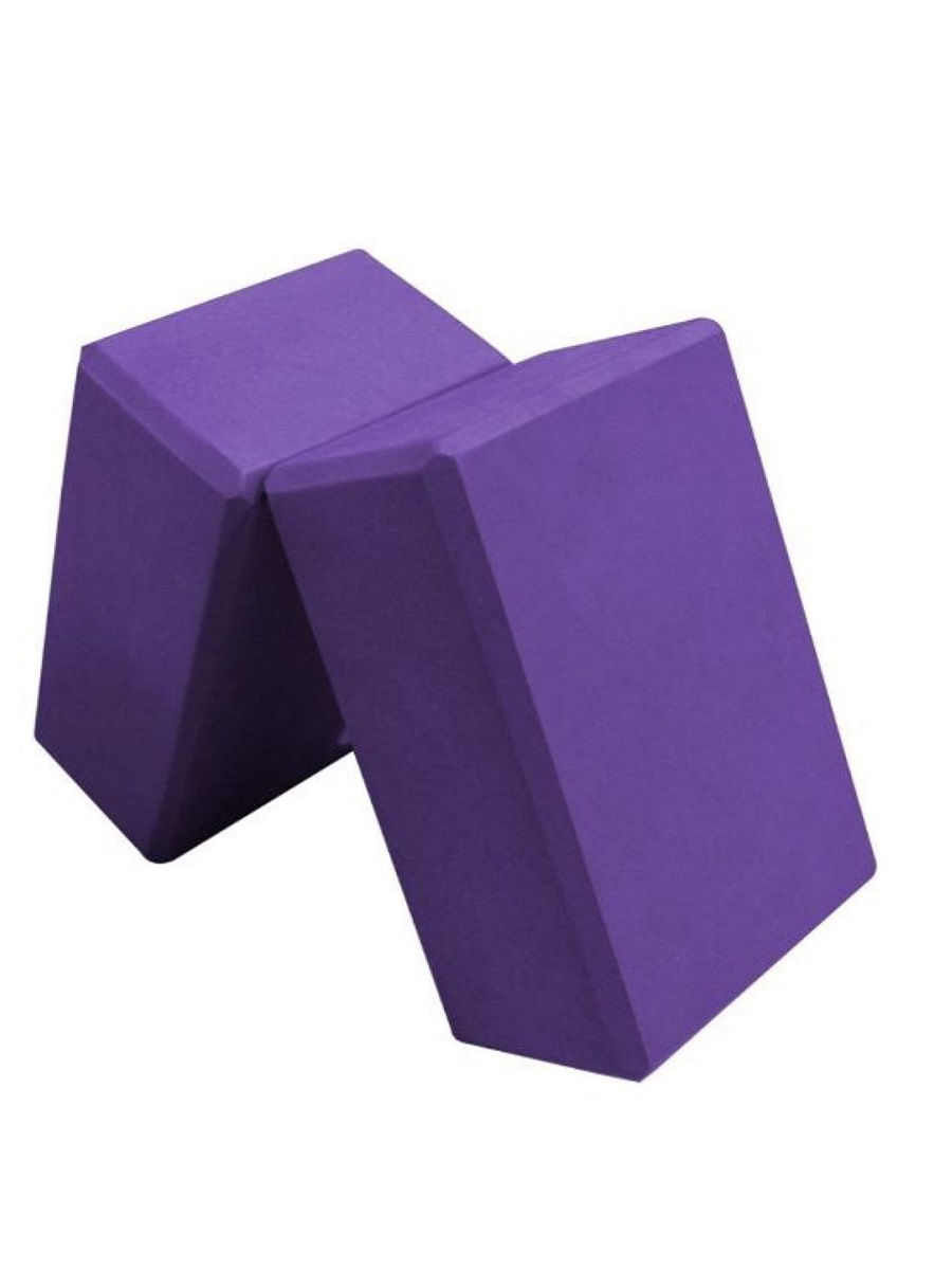Блок для йоги ZDK 2 шт. 23x15x10 см, фиолетовый