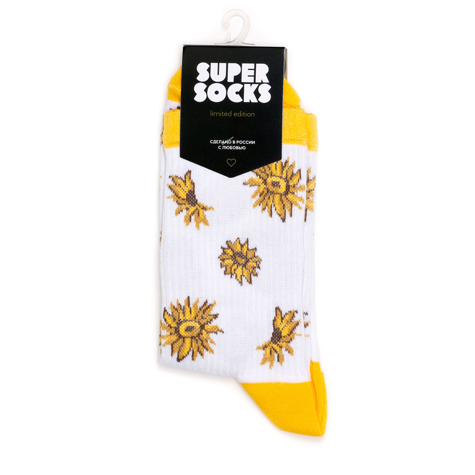 Носки унисекс Super Socks Podsolnuhi желтые 35-40