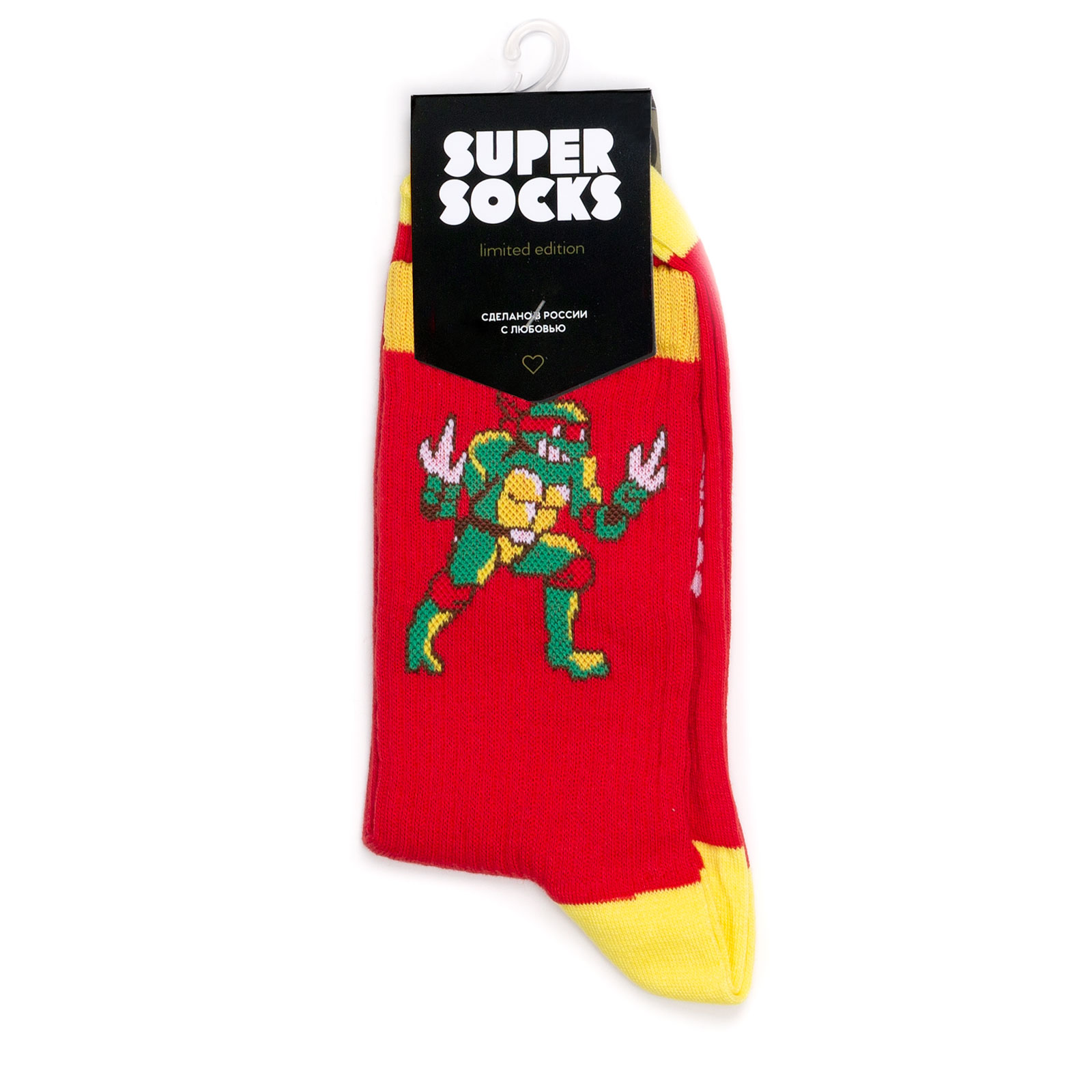 

Носки унисекс Super-Socks-TMNT-Rafael-Red красные; зеленые; желтые 35-40, Super-Socks-TMNT-Rafael-Red