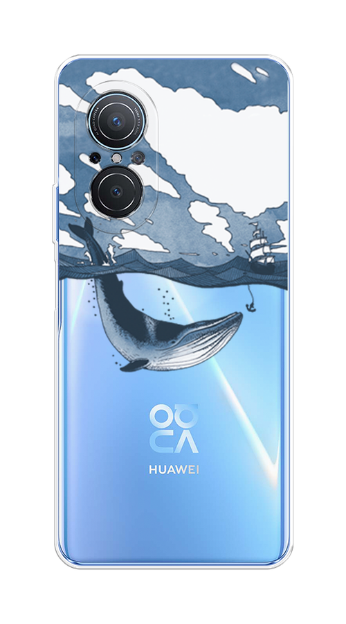 

Чехол на Huawei Nova 9 SE "Большой кит", Синий, 6107250-1