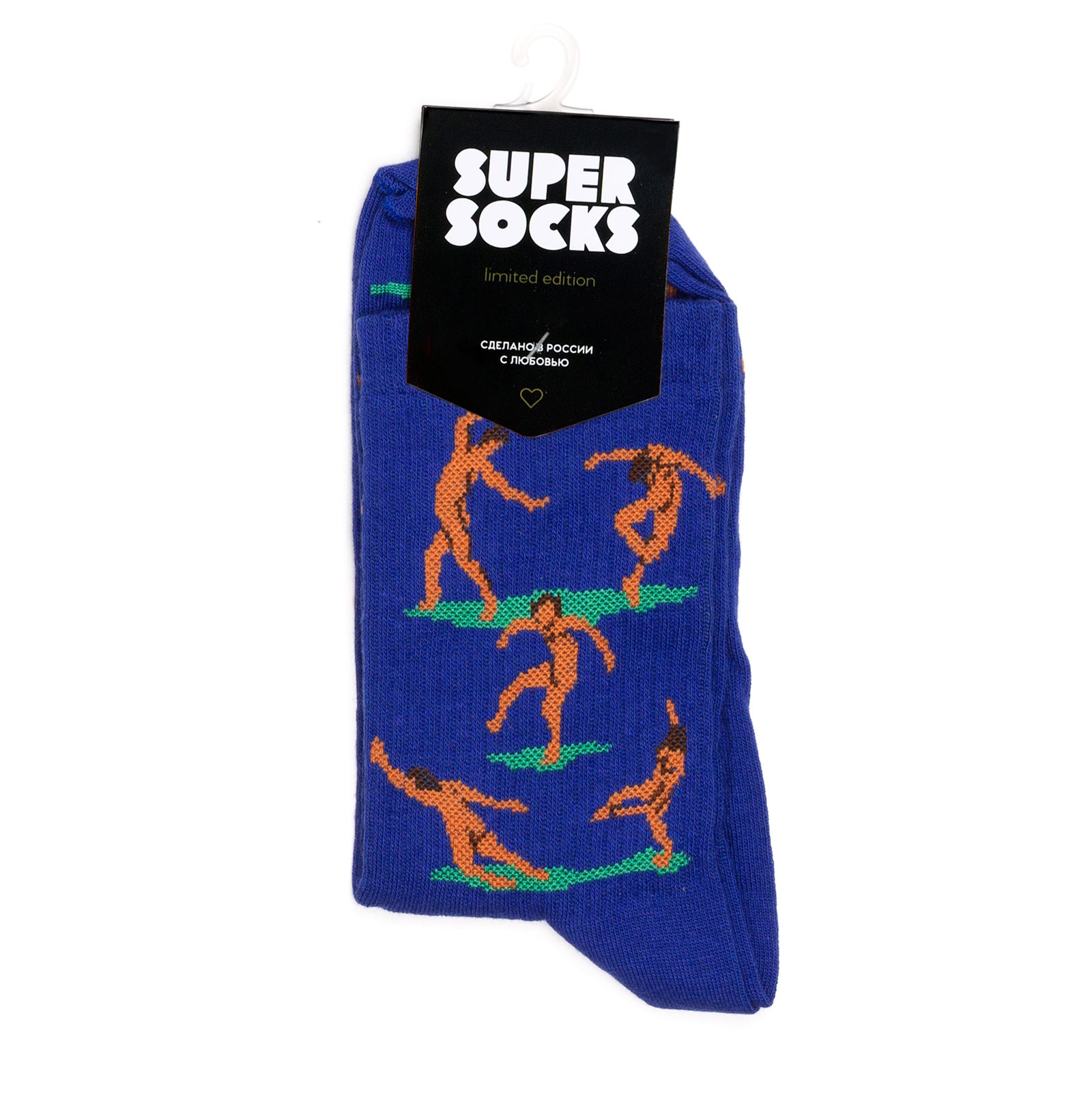 

Носки унисекс Super-Socks-Matis-Tanec синие; оранжевые; зеленые 35-40, Super-Socks-Matis-Tanec