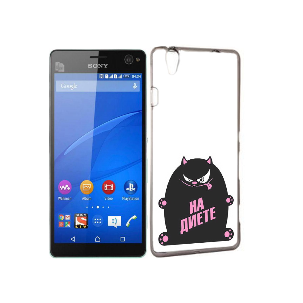 

Чехол MyPads Tocco для Sony Xperia C4 на диете, Прозрачный, Tocco