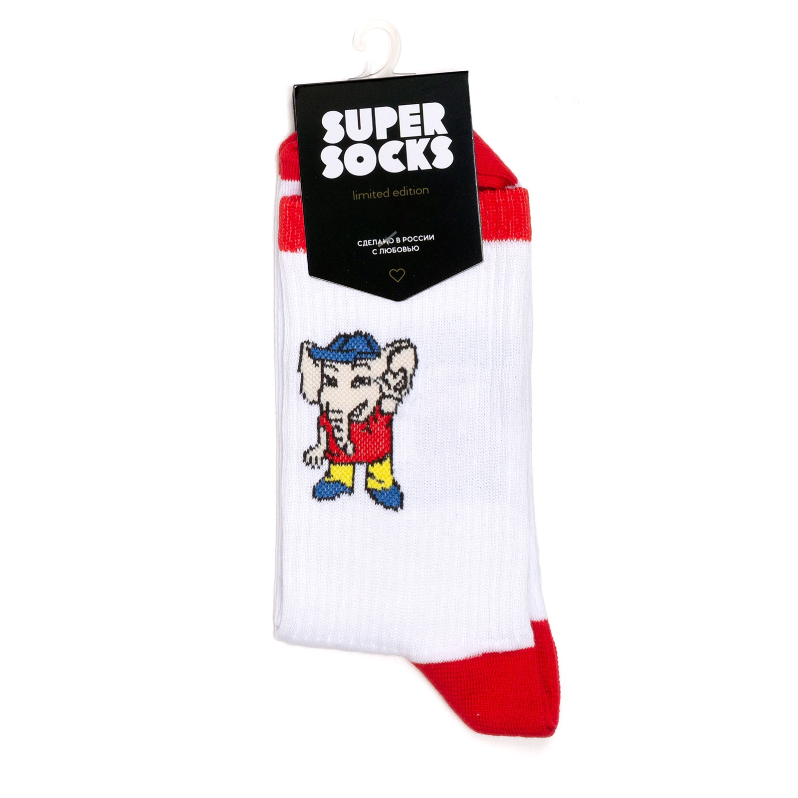 Носки унисекс Super-Socks-Dendy красные; белые; синие; желтые 40-45