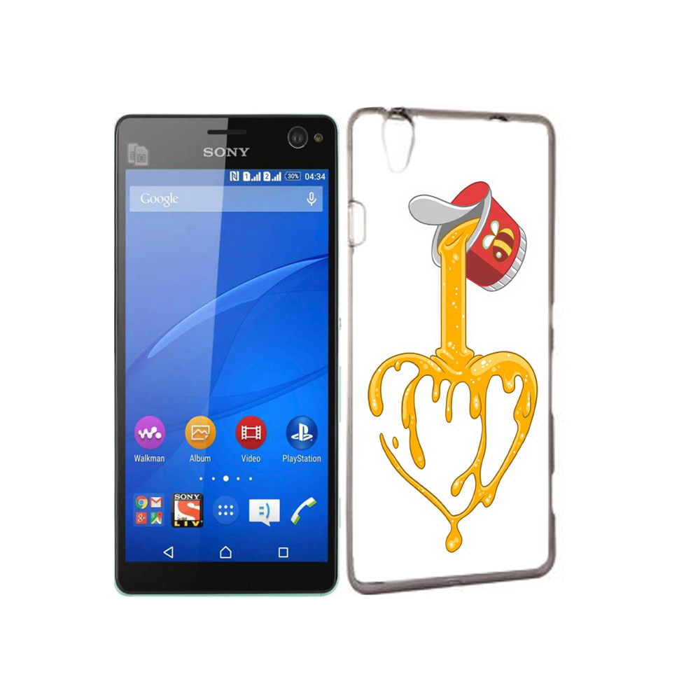 

Чехол MyPads Tocco для Sony Xperia C4 медовое сердце, Прозрачный, Tocco