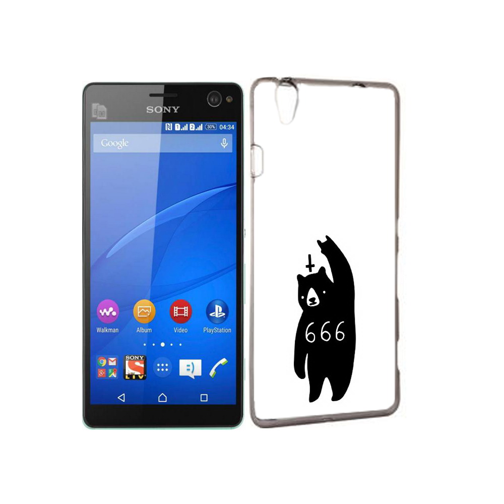 

Чехол MyPads Tocco для Sony Xperia C4 медведь 666, Прозрачный, Tocco