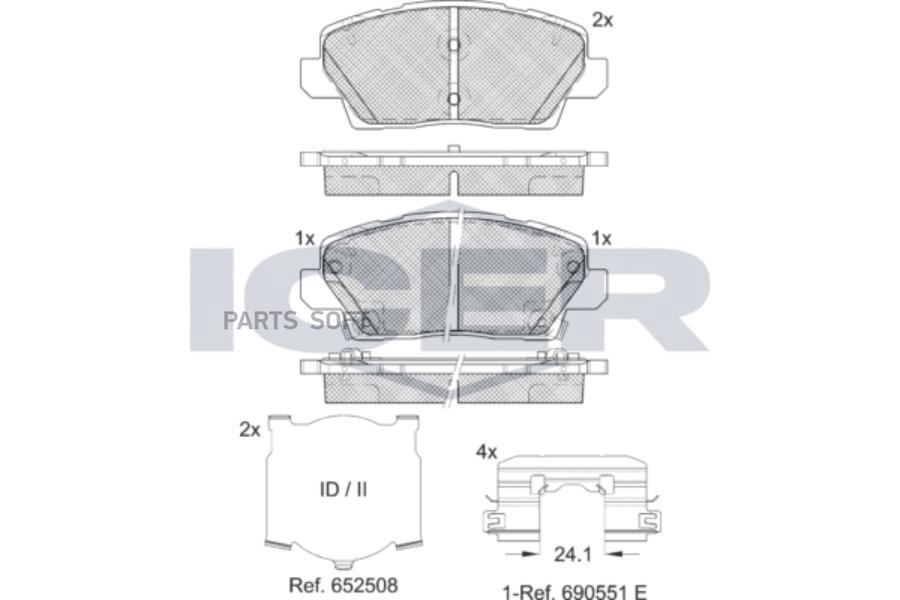 

Колодки Дисковые Передние Kia Picanto 17> 182375