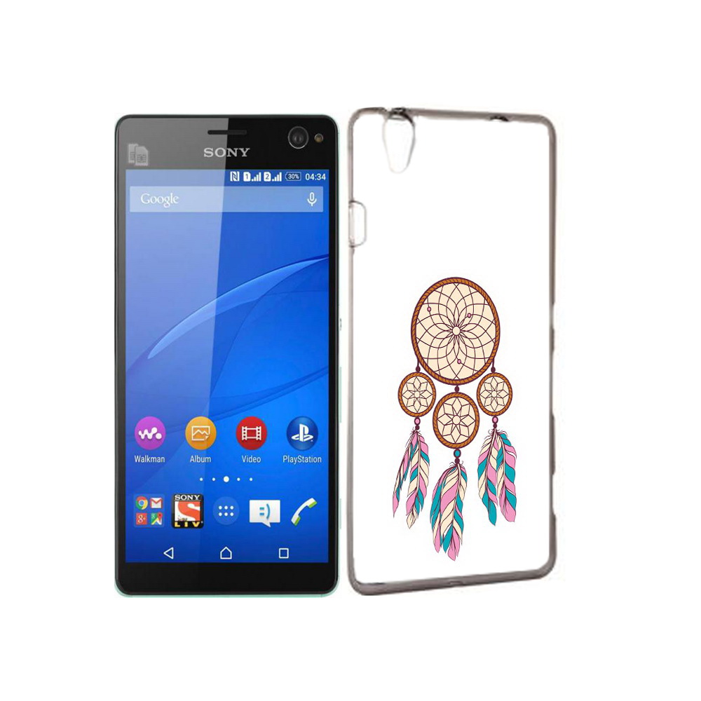 

Чехол MyPads Tocco для Sony Xperia C4 ловец снов бежевый, Прозрачный, Tocco