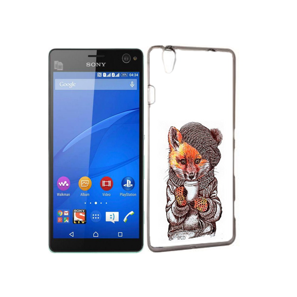 

Чехол MyPads Tocco для Sony Xperia C4 лиса в шапке, Tocco