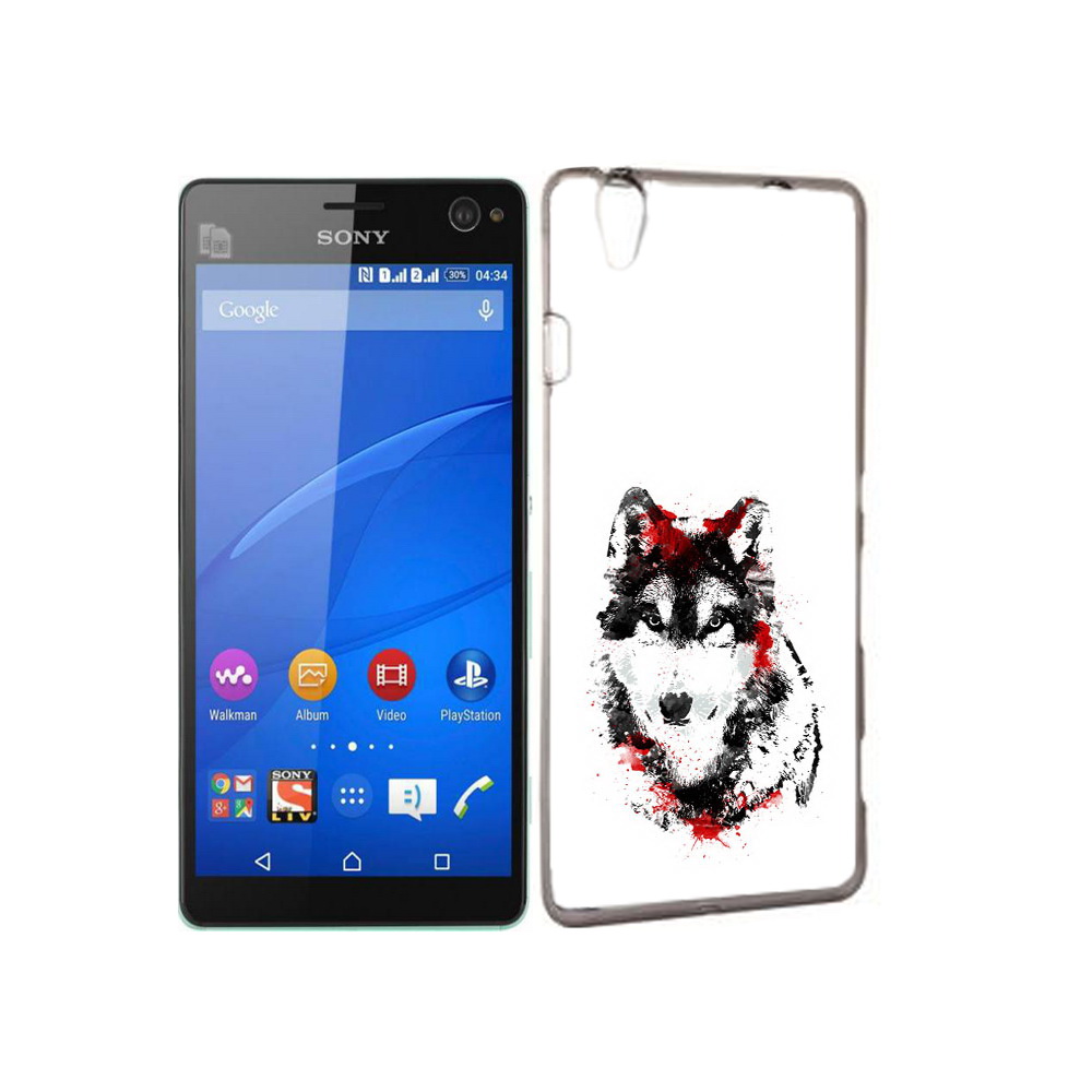 

Чехол MyPads Tocco для Sony Xperia C4 кровавый волк, Прозрачный, Tocco