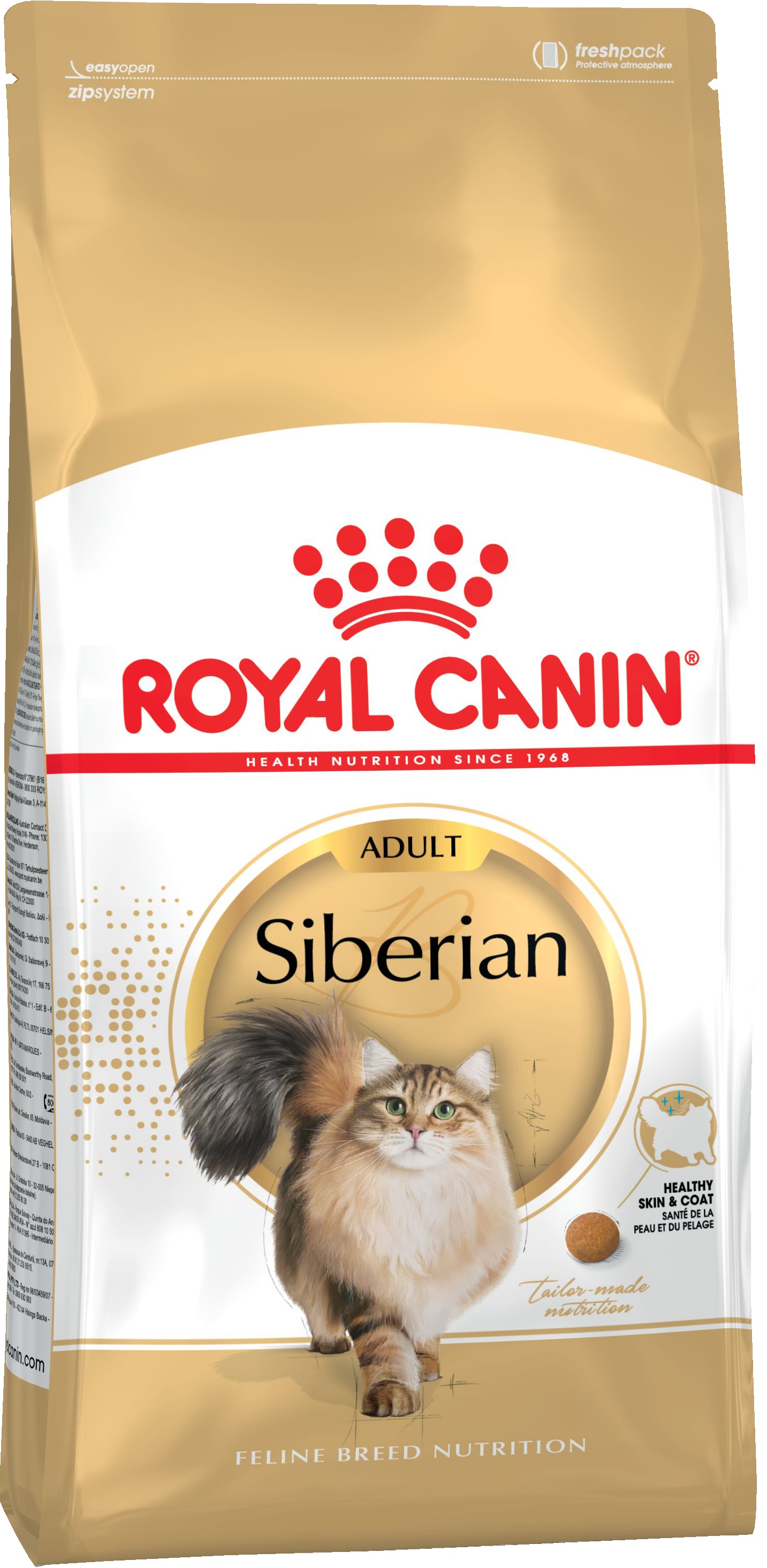 фото Сухой корм для кошек royal canin siberian adult, сибирская, домашняя птица, 0,4кг