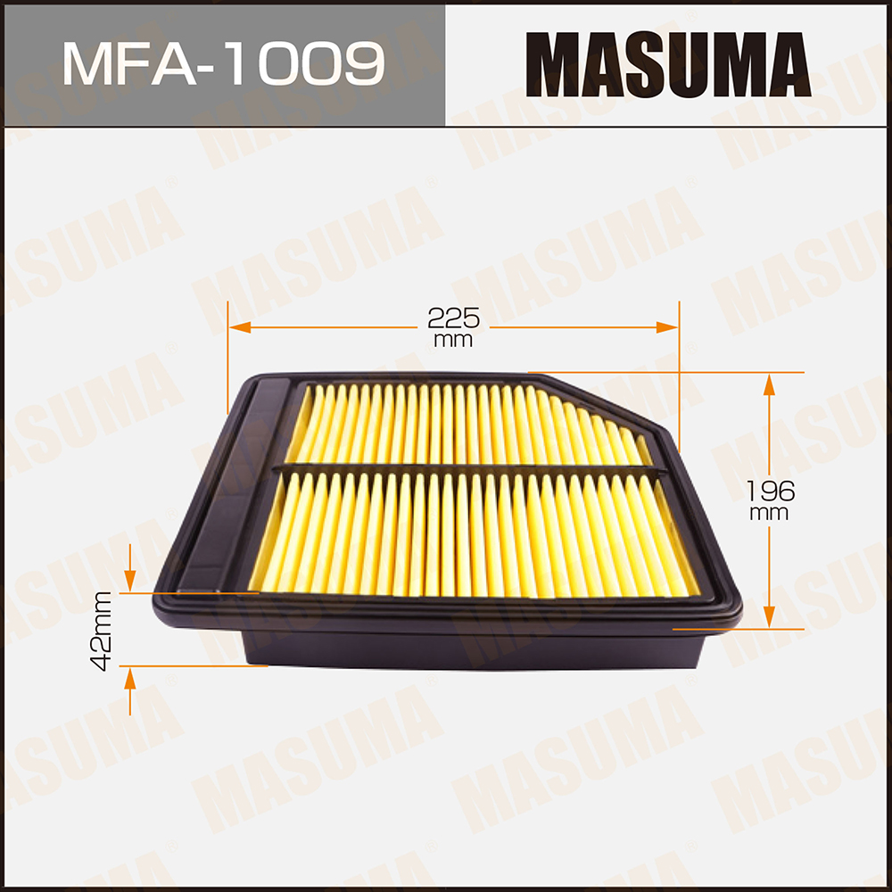 

Mfa-1009_фильтр Воздушный Honda Civic 1.4/1.8 06> Masuma арт. MFA1009
