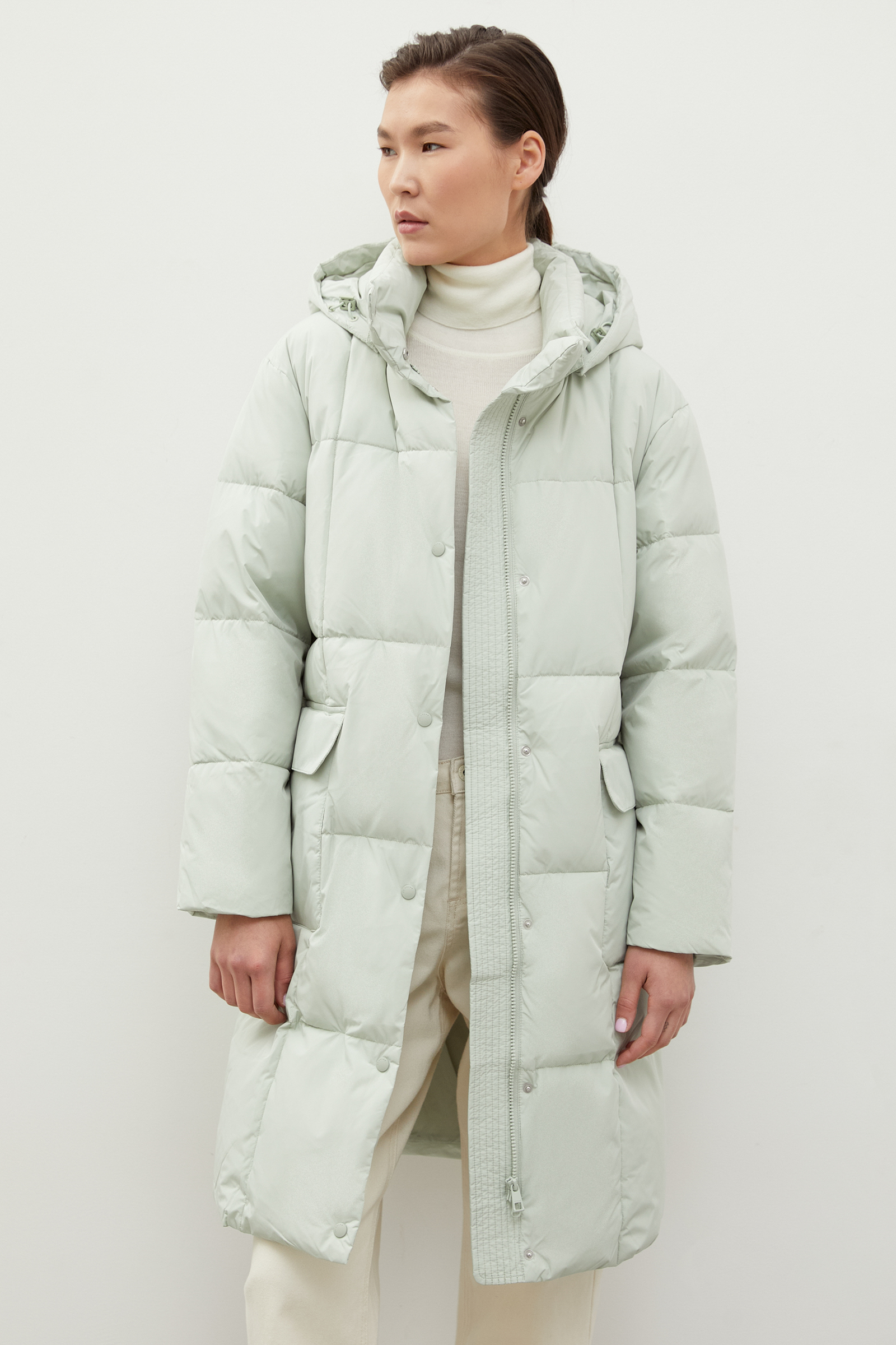 

Пальто женское H&M 1105167001 бежевое XL (доставка из-за рубежа), Зеленый, FWC11005