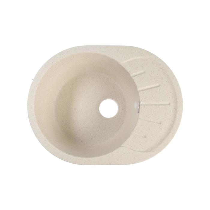 

Мойка кухонная из камня ZETT lab. 10/Q2, 575х440х215 мм, матовая, бежевая