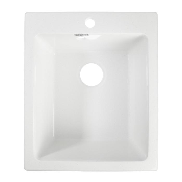 

Мойка кухонная из камня Glanz Линди L8G31, 500х425х195 мм, глянцевая, белая, Белый, Линди