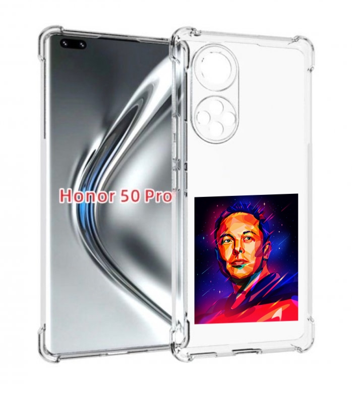

Чехол бампер MyPads Илон-Маск для Honor 50 Pro/Nova 9 Pro, Прозрачный, Tocco