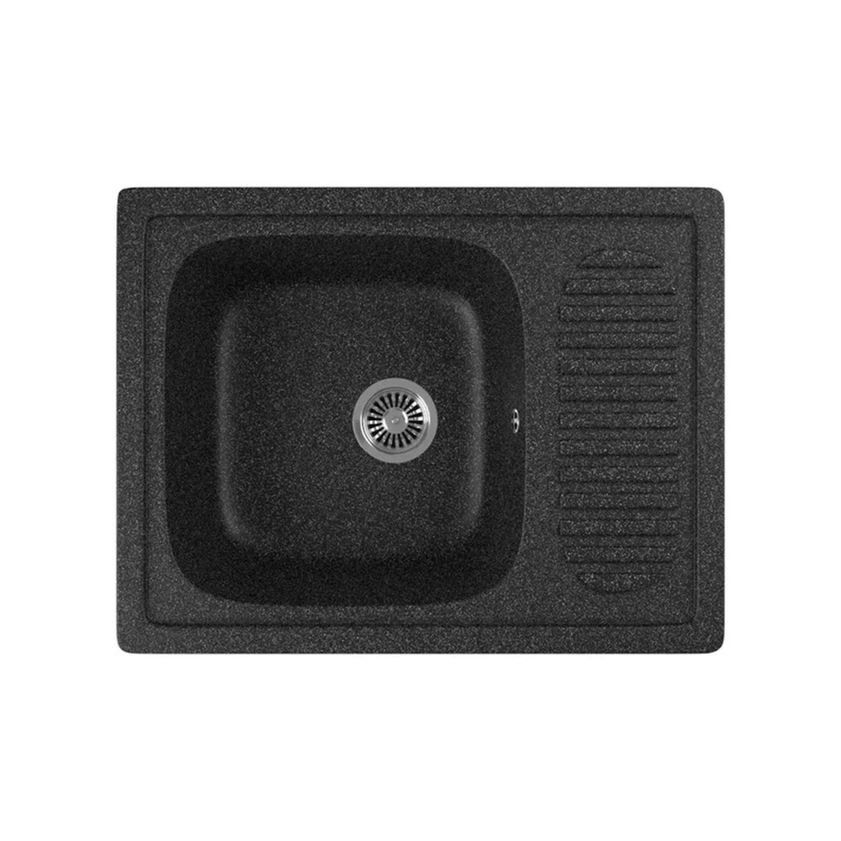 фото Мойка для кухни greenstone grs-13-308, врезная, 650 x 500 мм, черная