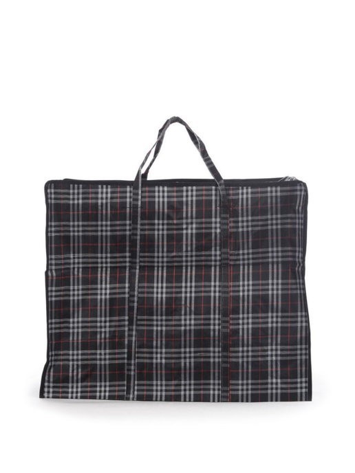 фото Тканевая хозяйственная сумка на молнии, 60х18х40 см (цвет: чёрный ) nobrand