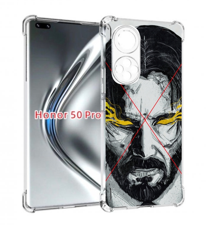 

Чехол бампер MyPads Джон-Уик для Honor 50 Pro., Прозрачный, Tocco