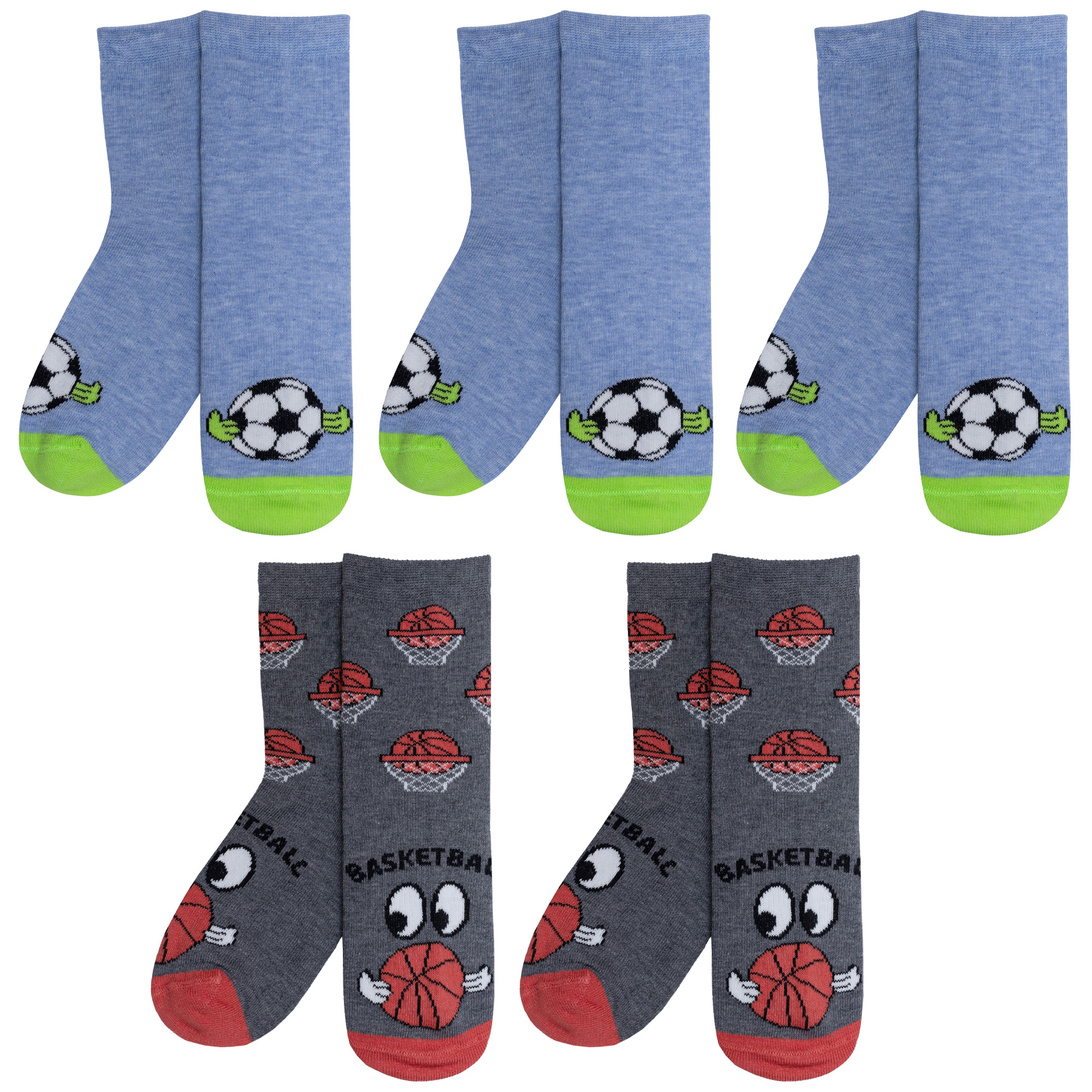 Носки детские Rusocks 5-Д3-13500, голубой; серый, 20-22