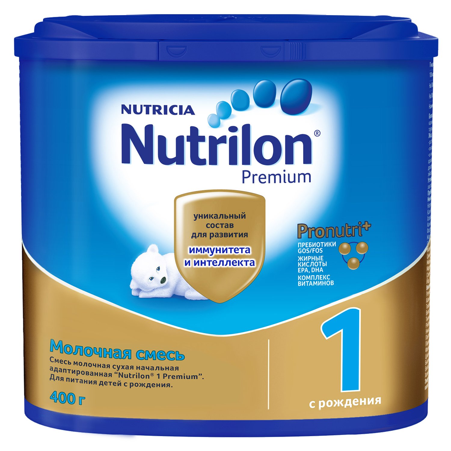 фото Смесь nutrilon nutricia premium 1 pronutri+ молочная сухая с 0 месяцев 400 г