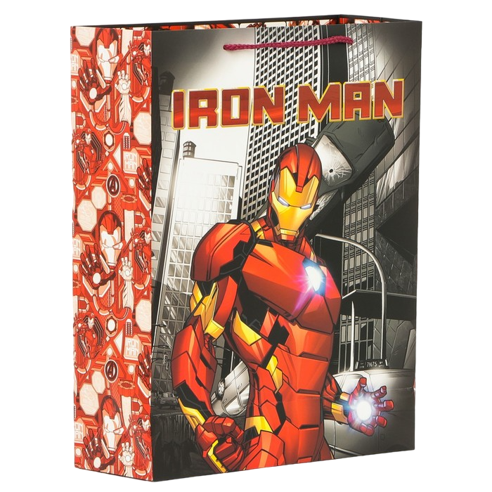 Пакет Marvel подарочный Iron Man Мстители 31х40х11,5 см