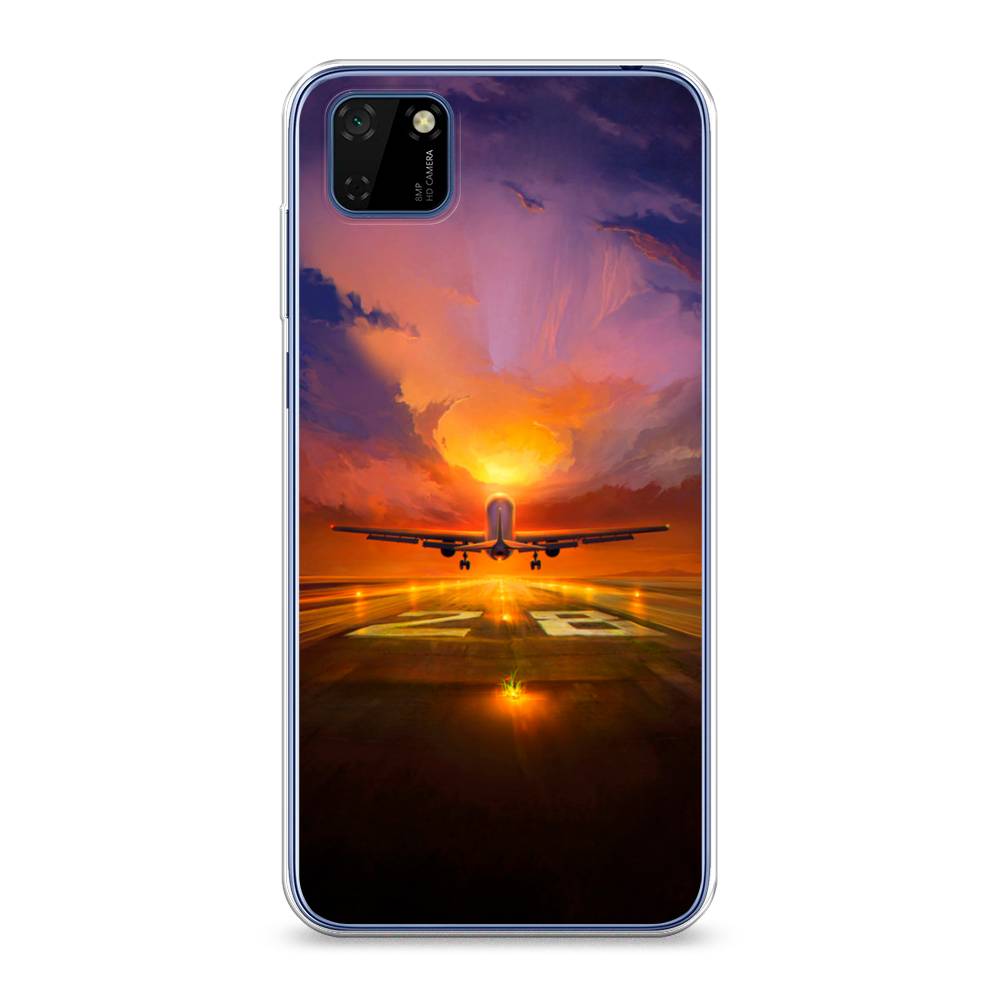 

Чехол на Huawei Y5p "Самолет на посадке", Оранжевый;синий, 6103750-6
