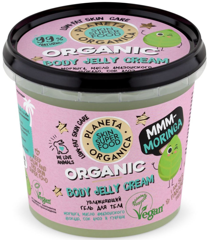 Купить Гель для тела Planeta Organica Skin Super Food Mmm-Moringa увлажняющий 360мл