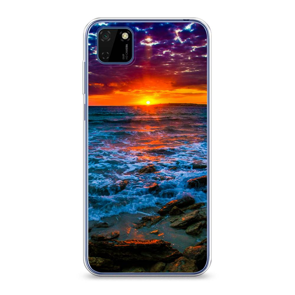

Чехол на Huawei Y5p "Закат 1", Оранжевый;синий, 6103750-2