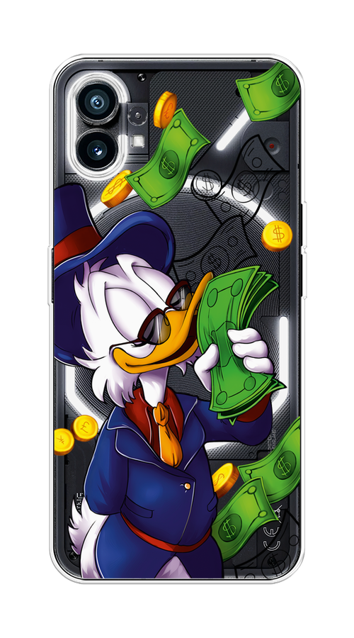 

Чехол на Nothing Phone (1) "Scrooge McDuck with Money", Синий;зеленый;белый, 3300150-6