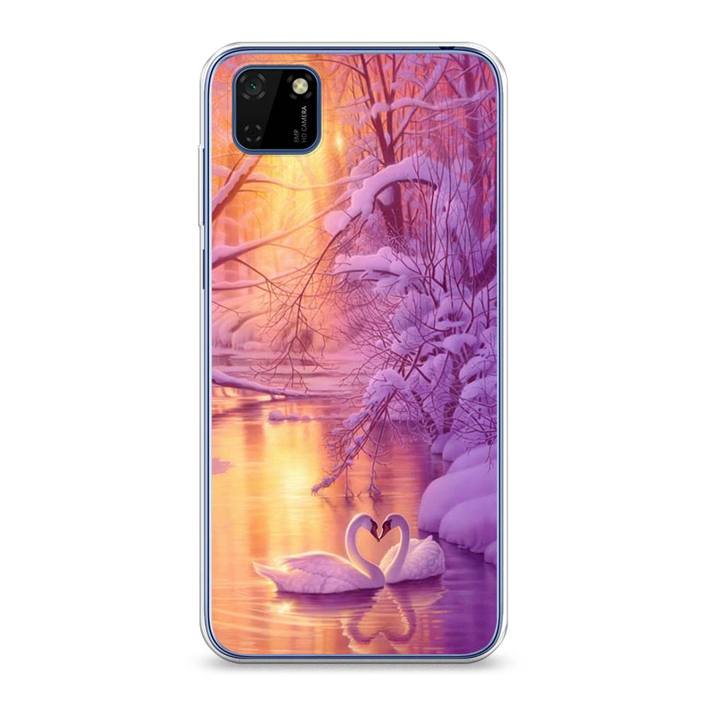 

Чехол на Huawei Y5p "Зима 1", Фиолетовый;желтый, 6103750-2