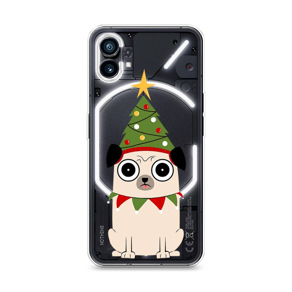 

Чехол на Nothing Phone (1) "Собачка с ёлочкой", Бежевый;красный;зеленый, 3300150-1