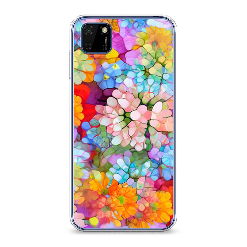 

Чехол на Huawei Y5p "Цветы витраж", Оранжевый;розовый;голубой, 6103750-3